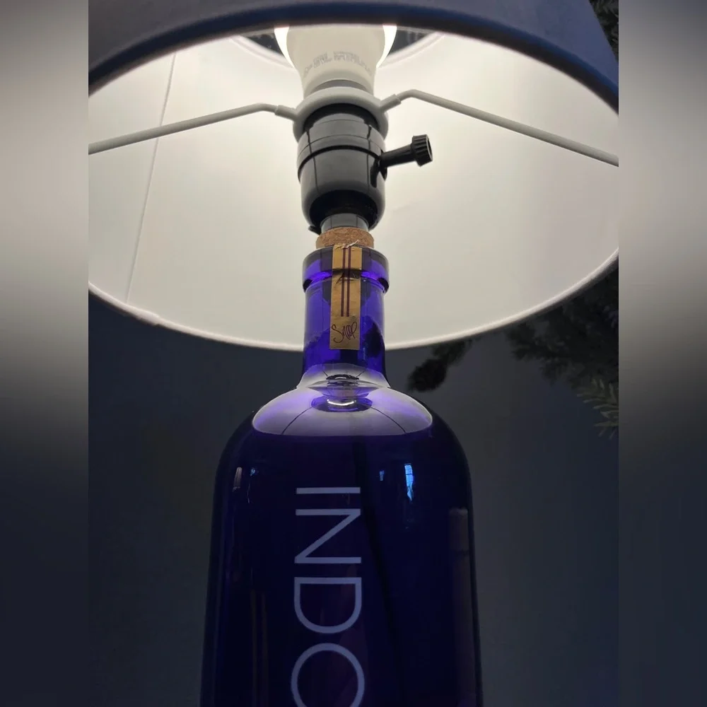 Snoop Dogg Indoggo Gin Liquor Bottle Glass Lamp